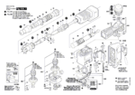 Technical diagram showing tool components and parts