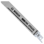Bosch 25-piece set of 6-inch all-purpose demolition reciprocating saw blades with 10/14 teeth per inch, model RD6V-25B, suitable for various cutting applications.