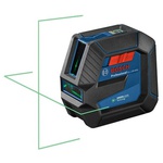 Bosch GLL100-40G-RT green beam self-leveling cross line laser, reconditioned, designed for precise alignment and leveling in various construction and DIY projects.