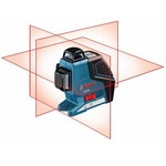 Bosch GLL 3-80 P professional line laser, designed for accurate leveling and alignment with horizontal and vertical lines, ideal for construction and DIY projects.