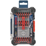 Bosch Custom Case System 24-piece 1/4-inch impact tough driver bit set with adapter, designed for durability and versatility in driving applications.